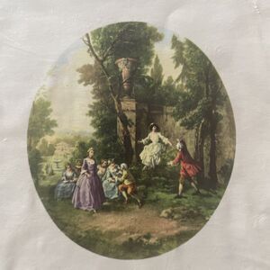 Vtg Patricia Nimocks Decoupage Art Print Victorian Pastoral 1960s